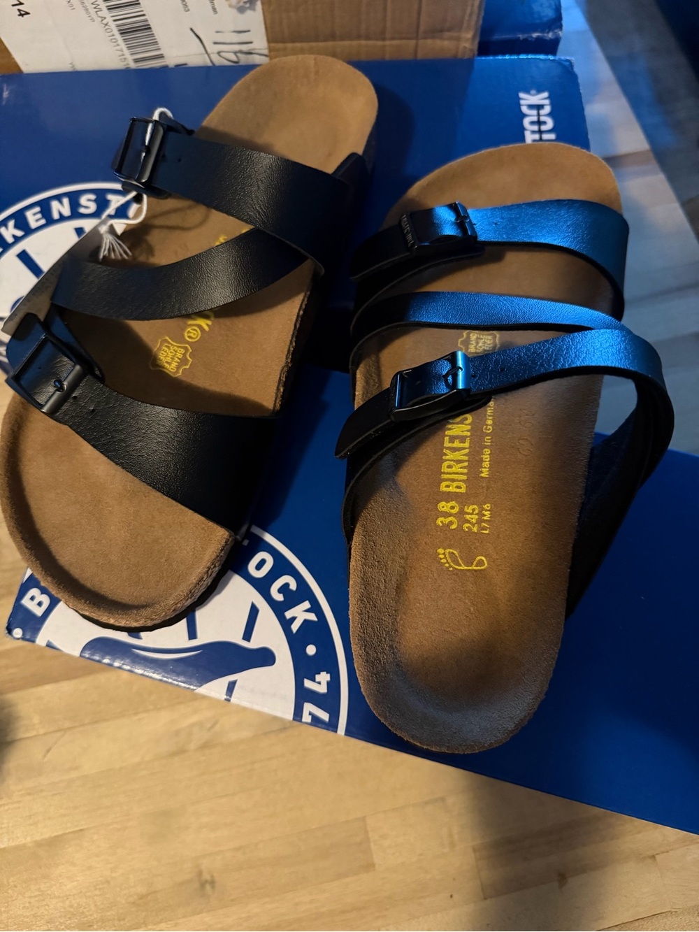 Barkenstacks Fake Black Salina Sandals Size 38 and 39